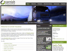 Tablet Screenshot of cornishinsurance.co.uk